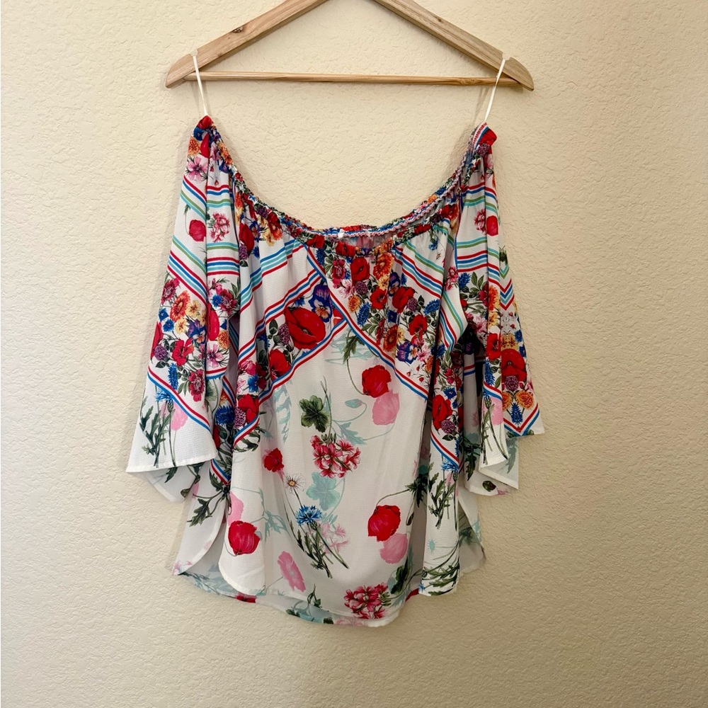 Floral Off-Shoulder Women Top